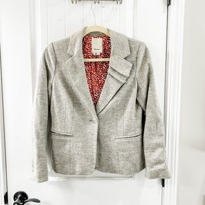 Elevenses Gray Blazer with Red Lining
